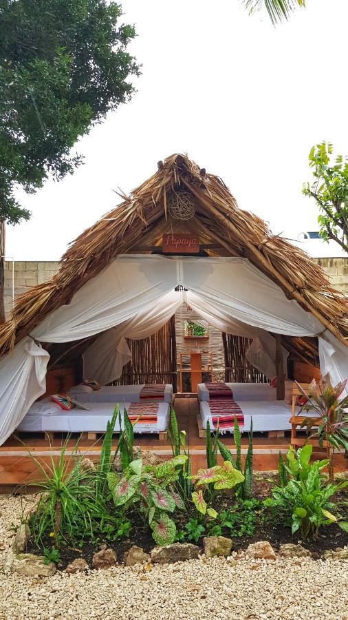 El Buho Bacalar Eco-Cabanas Hostal Luaran gambar