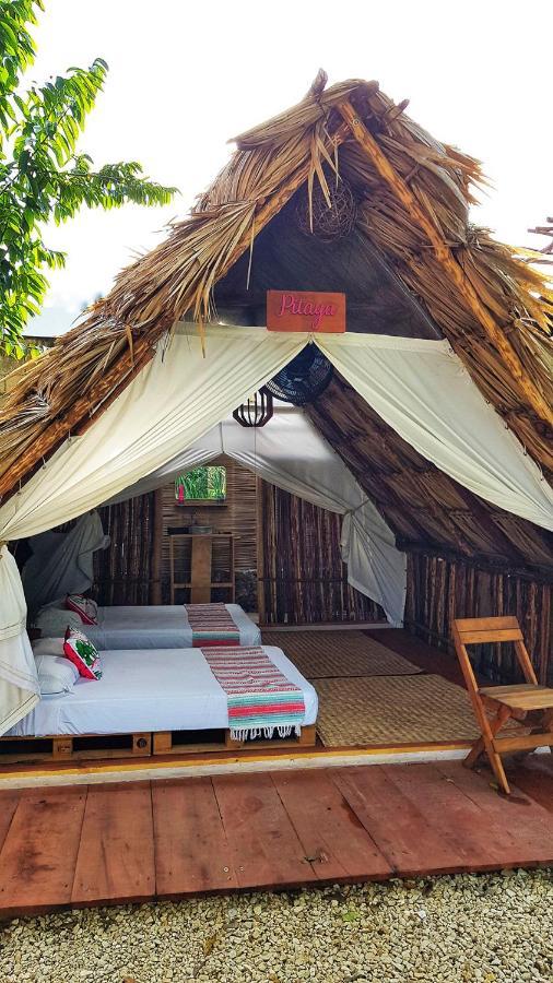 El Buho Bacalar Eco-Cabanas Hostal Luaran gambar